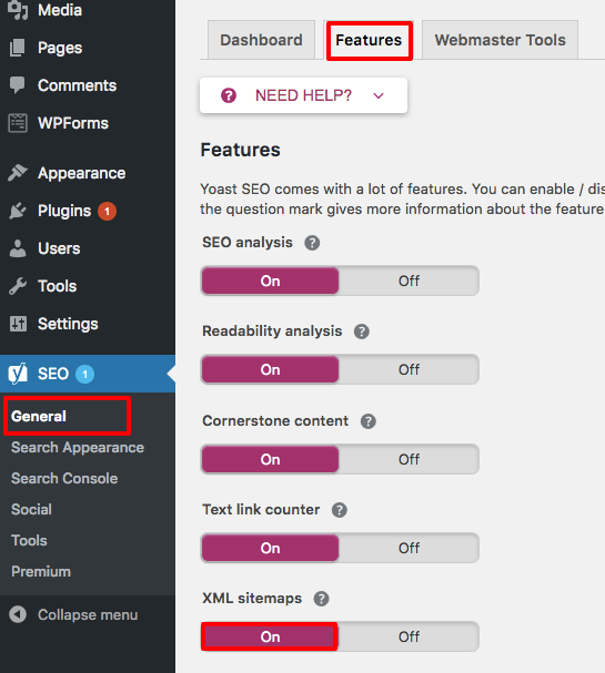 Hinzufügen einer Sitemap zu WordPress